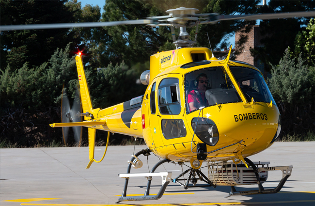 H125 tipi helikopter İspanya’da göle düştü