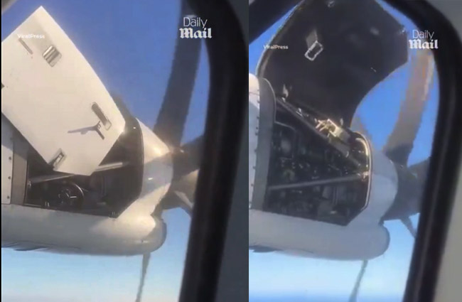 ATR 72-600’ün motor kapağı yolcuları korkuttu