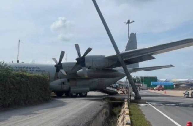 Tayland’da C-130 ;pistten çıktı