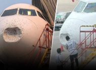 Thai AirAsia uçağı doluya yakalandı