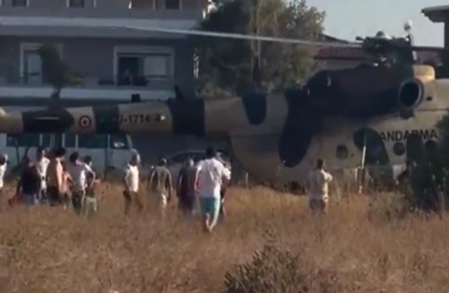 Urla’da Mi-17 acil indi