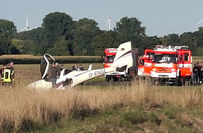 Almanya’da Aquila 210 inişte kaza yaptı