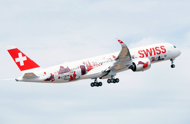 Swiss filosundaki ilk A350-900 test uçuşunda