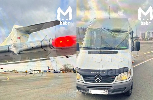 Zafer Air’in uçağı Rusya’da apron aracına çarptı