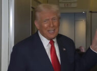 Trump’ın uçağı türbülansa girdi konuşmasını kesmedi