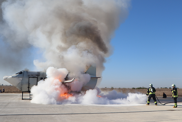 Çukurova Uluslararası Havalimanı’nda nefes kesen tatbikat
