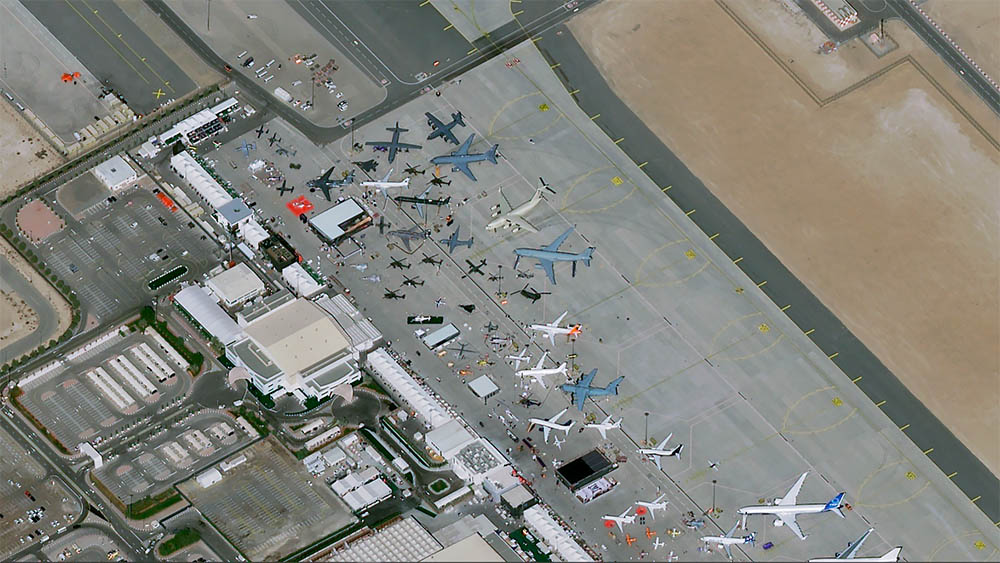 Airbus uydusundan Dubai Arshoow fotosu