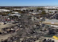 MD-11 kazasının enkaz alanının görüntüsü