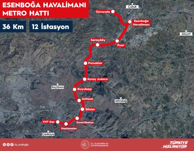 Esenboğa Havalimanı’na metro çalışmasına başlanıyor