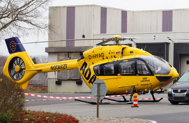 Almanya’da ambulans helikoptere kamyon çarptı