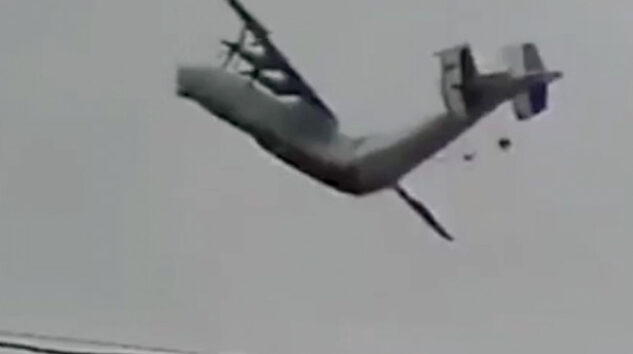 Rusya’da düşen AN-22 uçağının görüntüleri yayınlandı