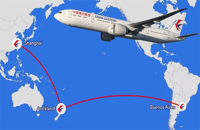 China Eastern Airlines 25 saatlik uçuşa başladı