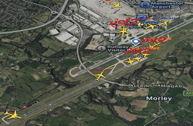 Manchester Havalimanı’nda onlarca uçuş geçikti