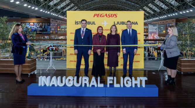 Pegasus, Sabiha Gökçen’den Ljubljana uçuşlarına başladı