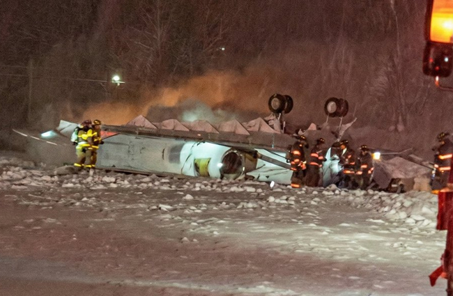 ABD Bangor Havalimanı’nda Challenger 650 kazası