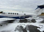 ABD’de King Air tipi uçak gövde üzerine indi