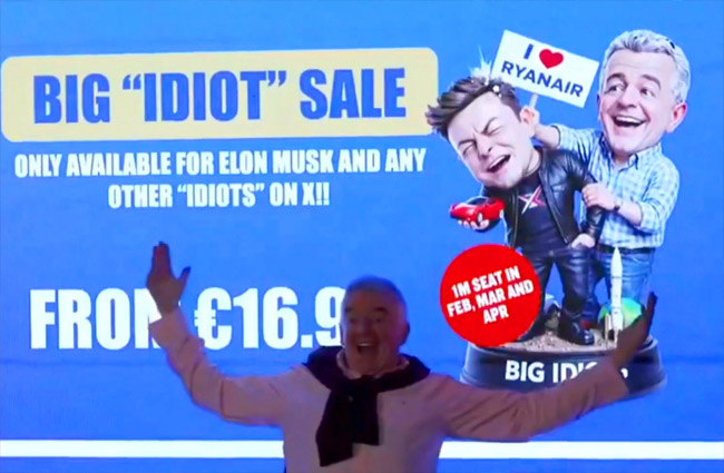 Ryanair CEO’su O’Leary Musk’a teşekkür etti