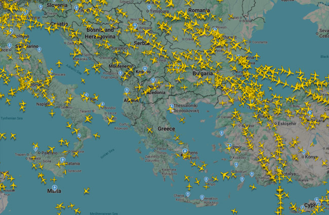 Yunanistan hava sahasında teknik krizi yaşandı