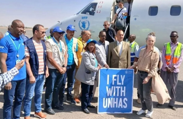 Hartum’a  3 yıl sonra ilk BM uçuşu yapıldı