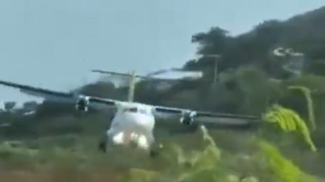 ATR 42 uçağının rüzgarla imtihanı