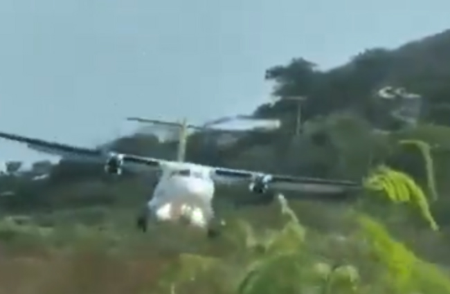 ATR 42 uçağının rüzgarla imtihanı