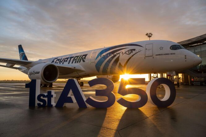 Kuzey Afrikalı EGYPTAIR, A350-900’ün ilk operatörü oldu