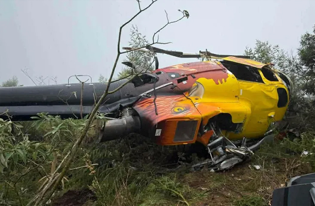 Frana’da H125 tipi helikopter düştü