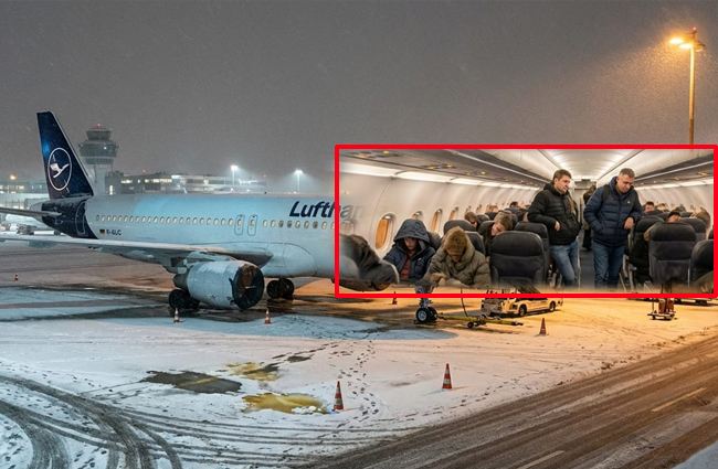 Lufthansa uçağında yolcular mahsur kaldı