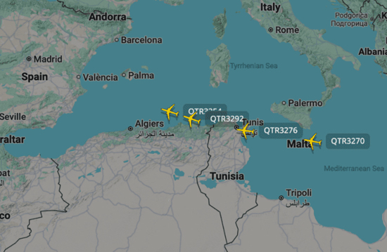 Katar Havayolları’nın 4 uçağı İspanyada
