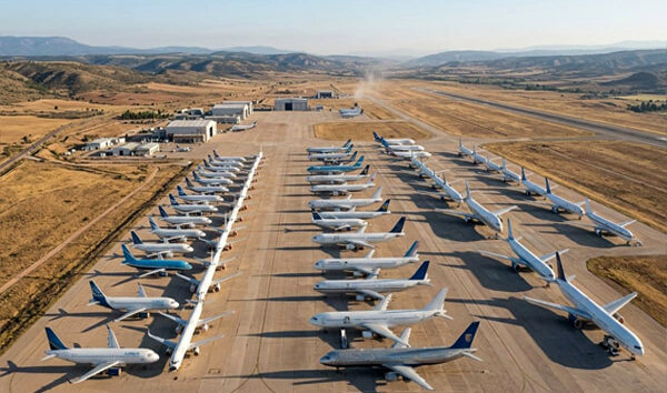 İspanya Teurel Havalimanı’na uçakların kaçış merkezi oldu