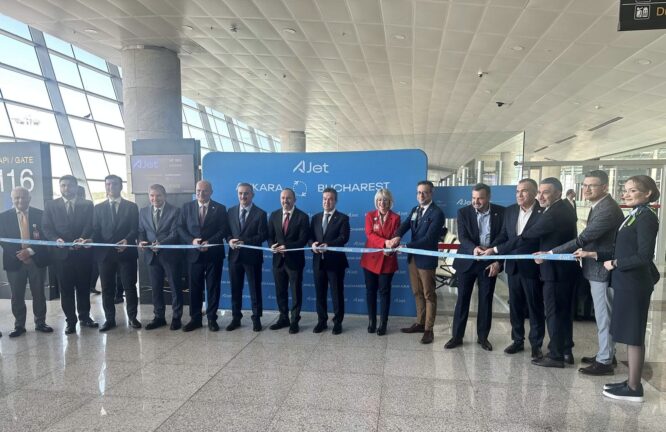 Esenboğa’dan Bükreş’e AJet direkt uçuşlara başladı