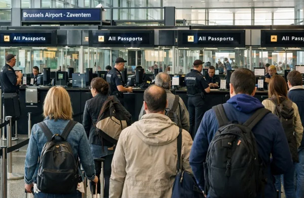 Brüksel Havalimanı’nda EES sisteminde sıkıntı yaşanıyor
