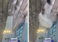 Endonezya’da yağmur havalimanı çatısını çökertti