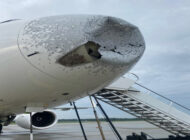 Polonya’da A320’yi dolu bu hale getirdi