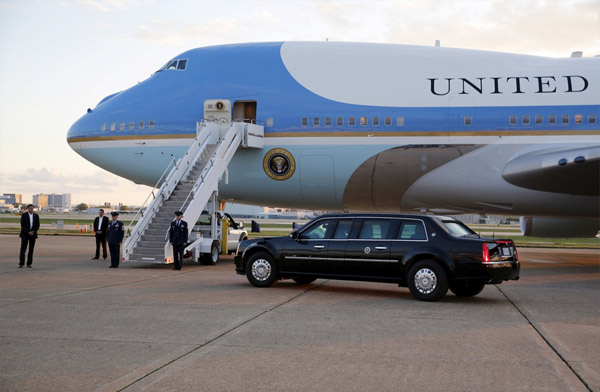 Air Force One uçağında dikkat çeken Çin tedbirleri