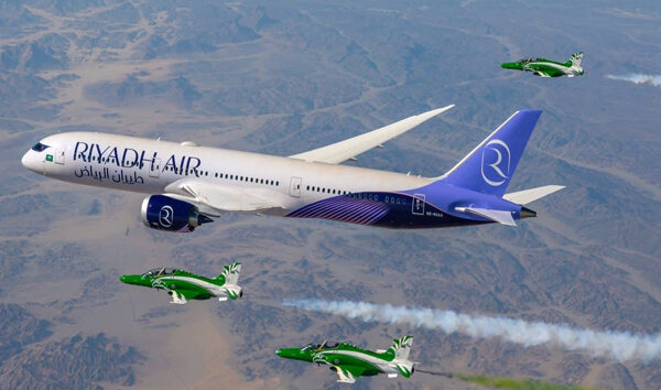 Riyadh Air’in ilk B787-9 uçağına özel karşılama