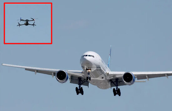 UA uçağı Newark inişinde drone ile çarpışıyordu
