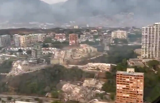 Venezuela’daki deprem havadan görüntülendi