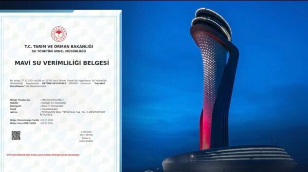 İGA, “Mavi Su Verimliliği Belgesi“ alan Türkiye’deki ilk havalimanı oldu