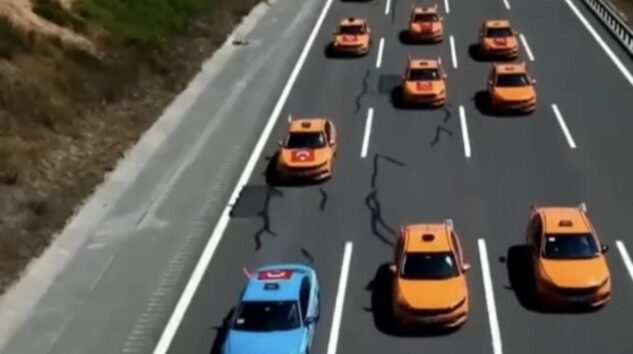 İstanbul Havalimanı Taksicileri AHL’ye konvoy oluşturdular