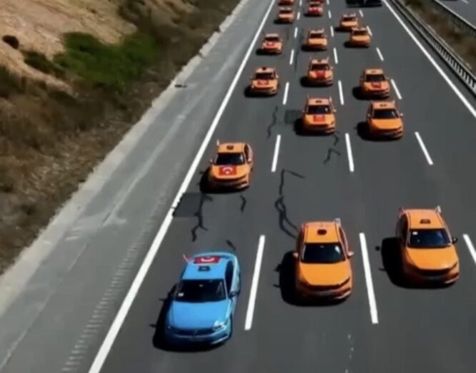 İstanbul Havalimanı Taksicileri AHL’ye konvoy oluşturdular