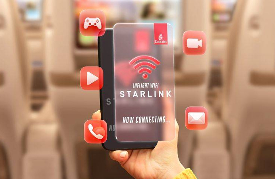 Emirates Starlink hizmetinde 1 milyon bağlantı barajını aştı