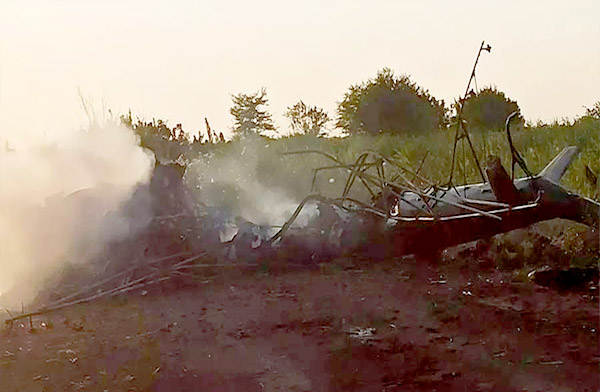 Mi-2 tipi yakıt alırken yandı; pilot hayatını kaybetti