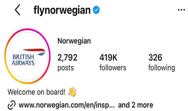 Norwegian iddiayı kaybetti logoyu değiştirdi