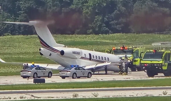 Cessna 700 Akron’da burun üstü indi
