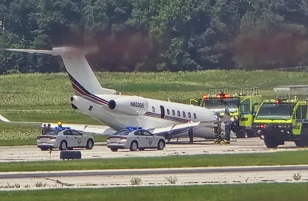 Cessna 700 Akron’da burun üstü indi
