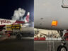 Almatı Havalimanı’nda A320 bakımda alev aldı