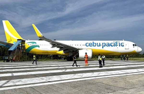 Cebu Pacific’in A321’i  Filipinler’de pistten çıktı