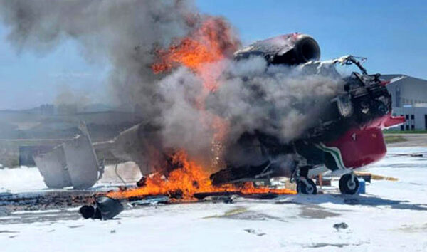 Malezya’da Ka-32S motor testinde alev aldı