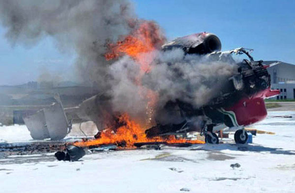 Malezya’da Ka-32S motor testinde alev aldı